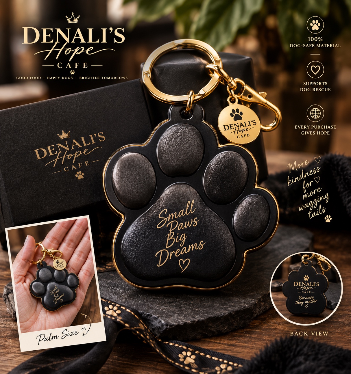 Hope Collection Paw Keychain
